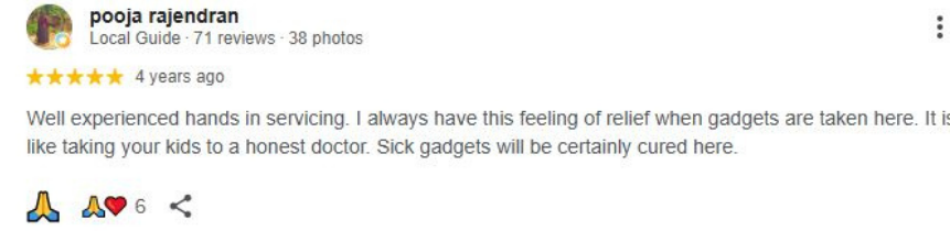 Google review for INIT SYSTEMS from Pooja Rajendran